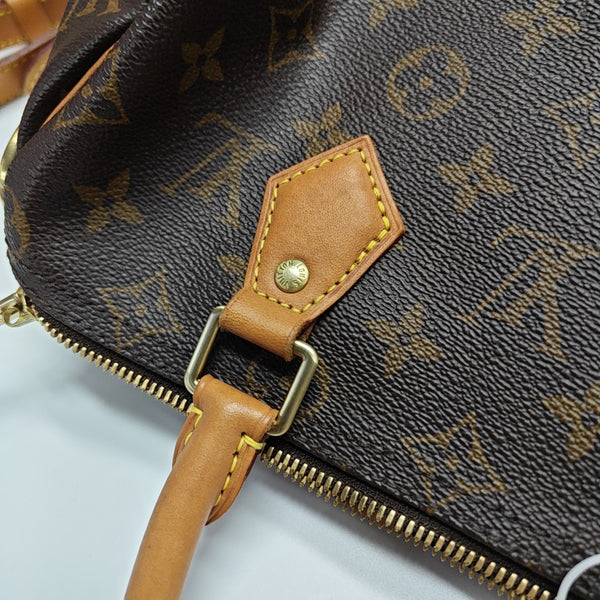 SPEEDY 25 Monogram Coated Canvas Brown