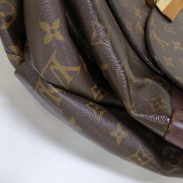 OLYMPE MM Monogram Coated Canvas Brown