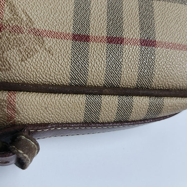 Coated Canvas Shoulder Bag Beige