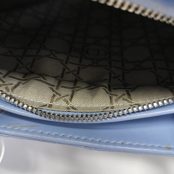 Lady Dior Medium Cannage Lambskin Blue