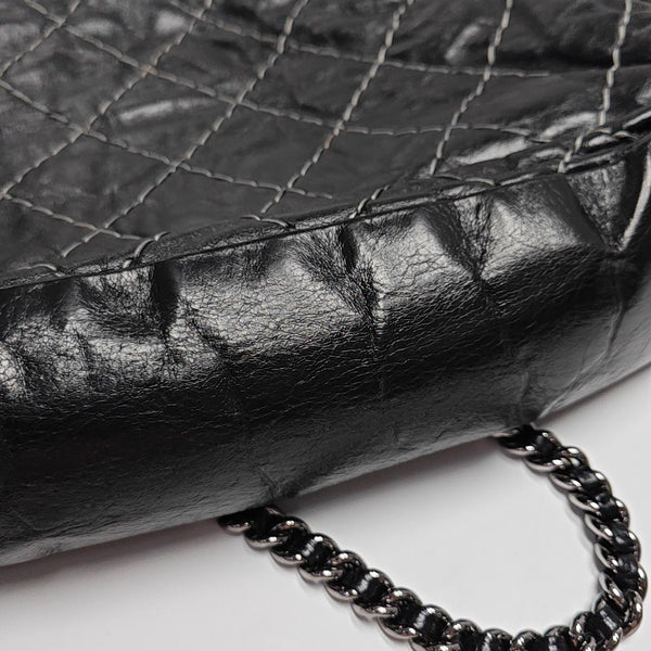 Quilted Calfskin Shoulder Bag Black