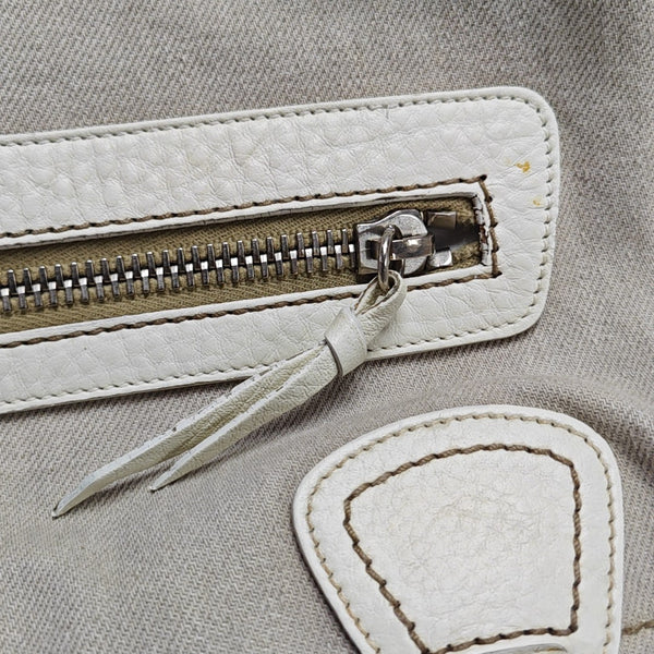 Canvas Top Handle Bag Beige