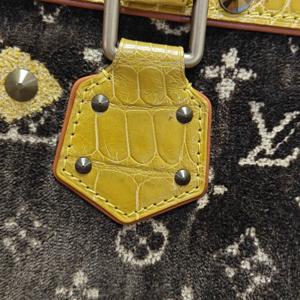 Monogram Crocodile Top Handle Bag GM Brown