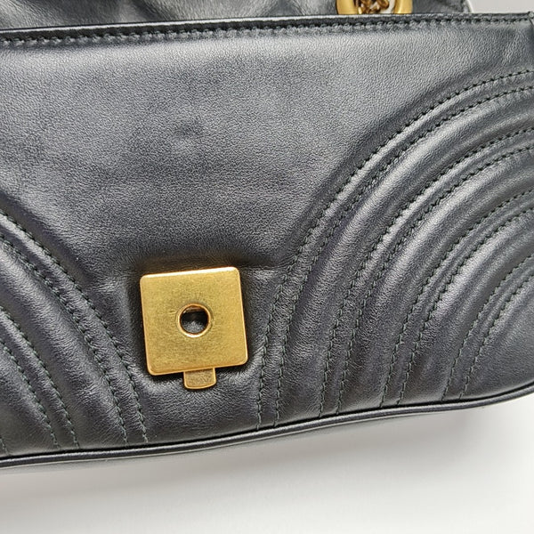 GG Marmont Small Quilted Calfskin Black