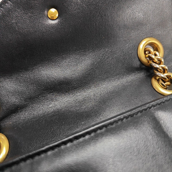 GG Marmont Small Quilted Calfskin Black