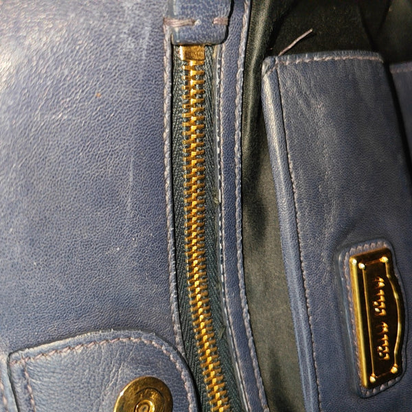 Avenue Quilted Lambskin Blue
