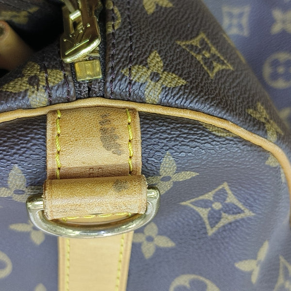 KEEPALL 60 Monogram Coated Canvas Brown