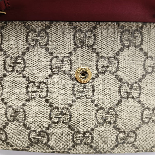 GG Supreme Mini Monogram Coated Canvas Beige