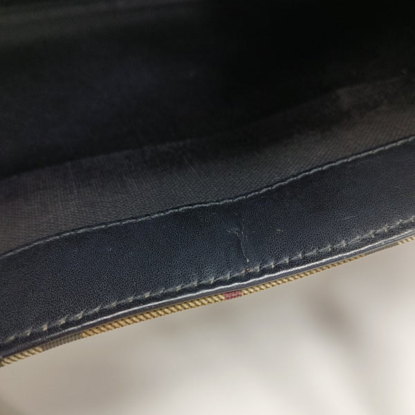 Coated Canvas Top Handle Bag Beige