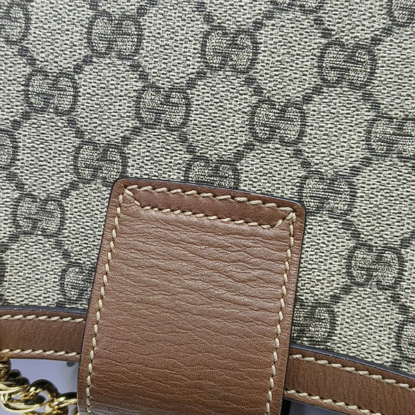 Padlock Small Monogram Coated Canvas Beige