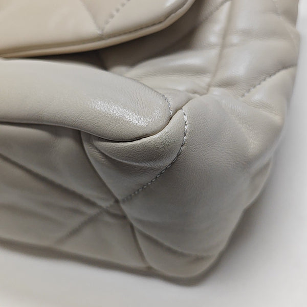 CHANEL 19 Large Quilted Lambskin Beige
