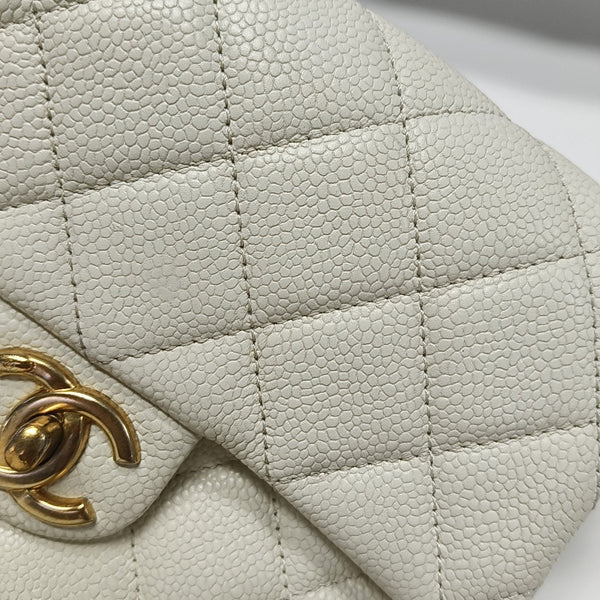 Quilted Grained Calfskin White