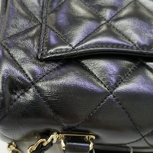 Quilted Lambskin Shoulder Bag Black