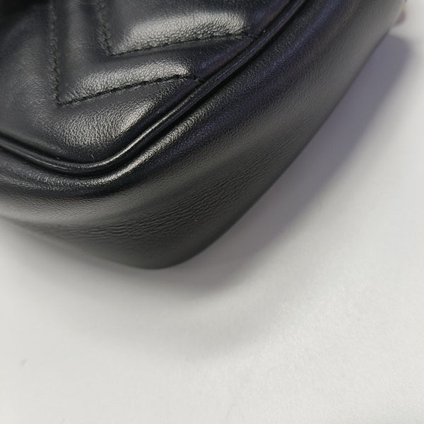 GG Marmont Mini Quilted Calfskin Black