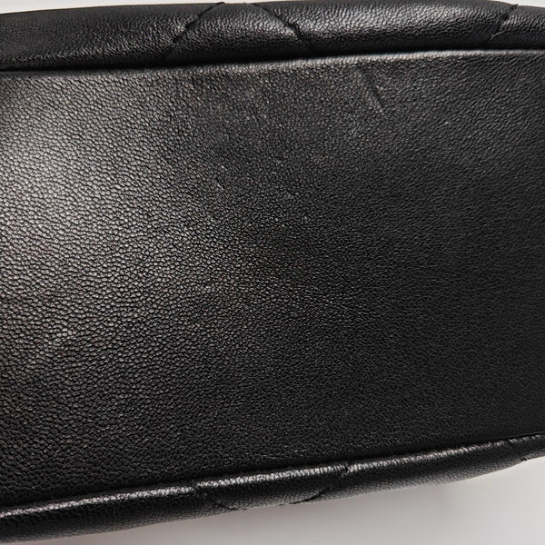 Quilted Lambskin Shoulder Bag Black