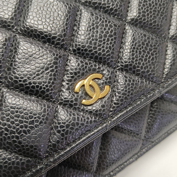 WOC Quilted Grained Calfskin Black