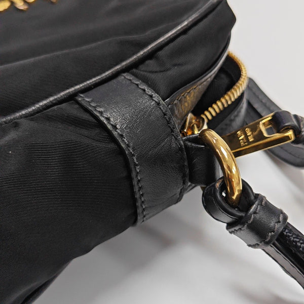 Nylon Shoulder Bag Black
