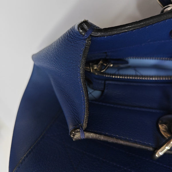 Nwts Ultra Med Cannage Calfskin Blue
