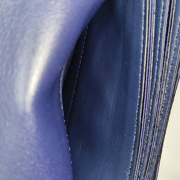 Silk Satin Top Handle Bag Blue