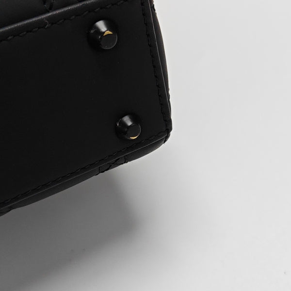 Lady Dior Mini Cannage Calfskin Black