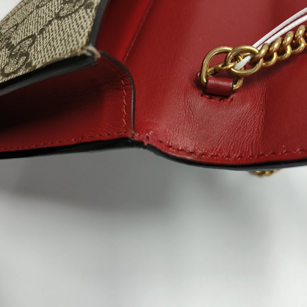 GG Supreme Mini Monogram Coated Canvas Beige