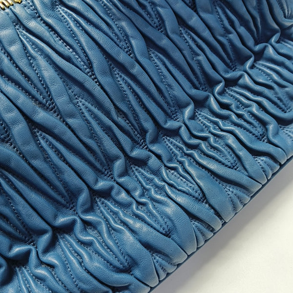 Quilted Lambskin Tote Bag Blue