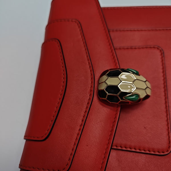 SERPENTI FOREVER Small Calfskin Red