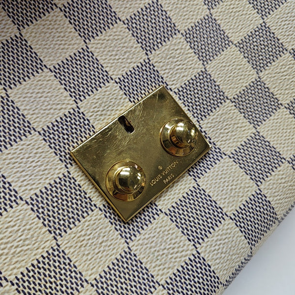 CROISETTE Damier Azur Coated Canvas White