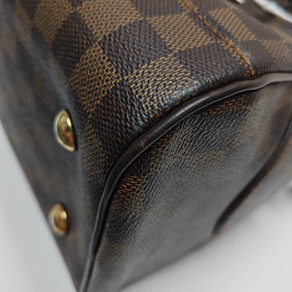 DUOMO Damier Ebene Coated Canvas Brown