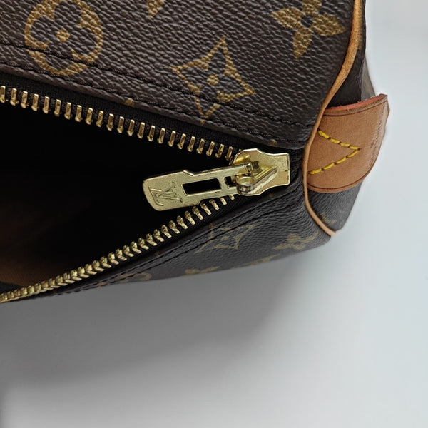 KEEPALL 45 Monogram Coated Canvas Brown