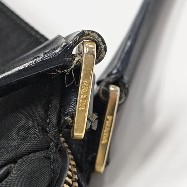 Nylon Top Handle Bag Black
