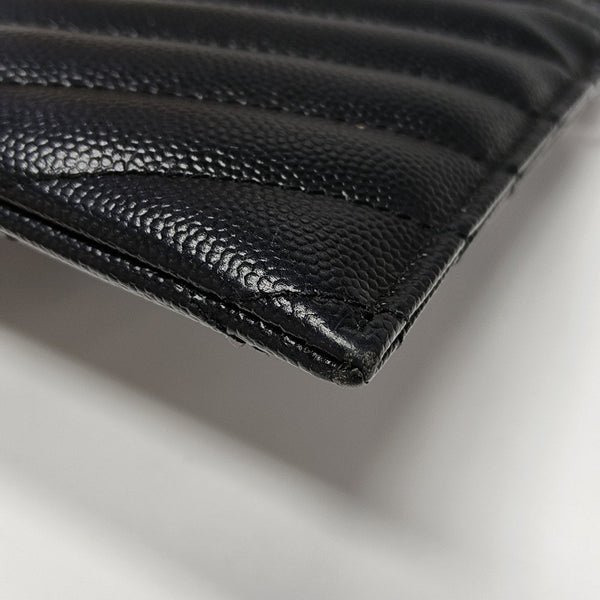 MONOGRAM Chevron Calfskin Black