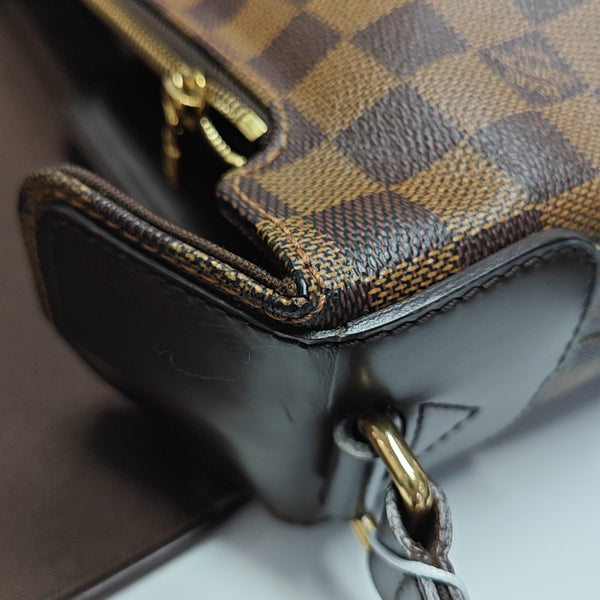 SPENCER Damier Ebene Coated Canvas Brown