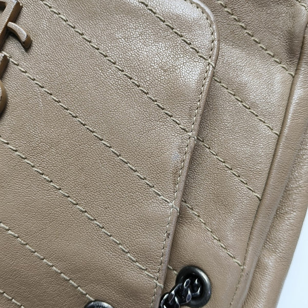 NOLITA Small Chevron Lambskin Beige