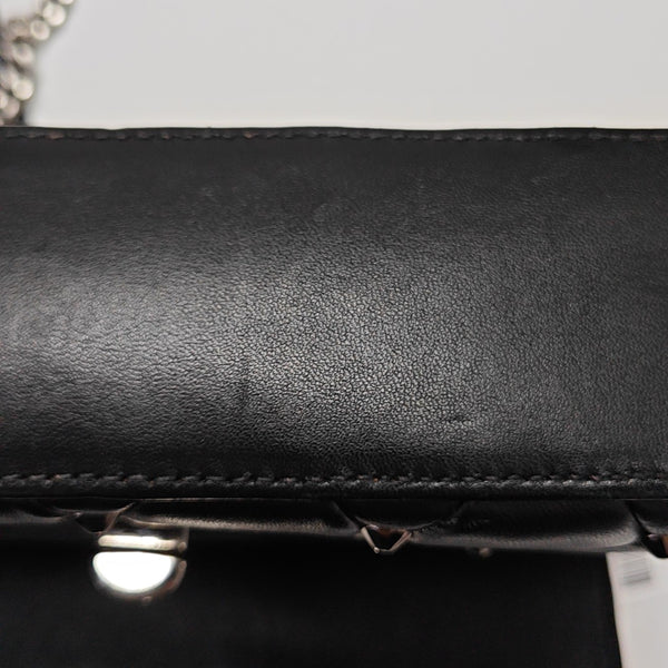 Quilted Lambskin Shoulder Bag Black