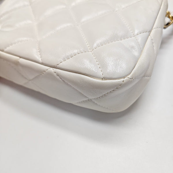 Quilted Lambskin White