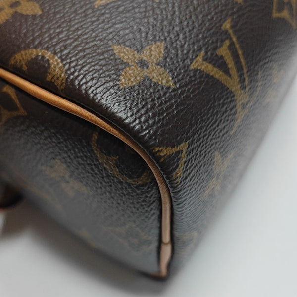 SPEEDY Nano Monogram Coated Canvas Brown