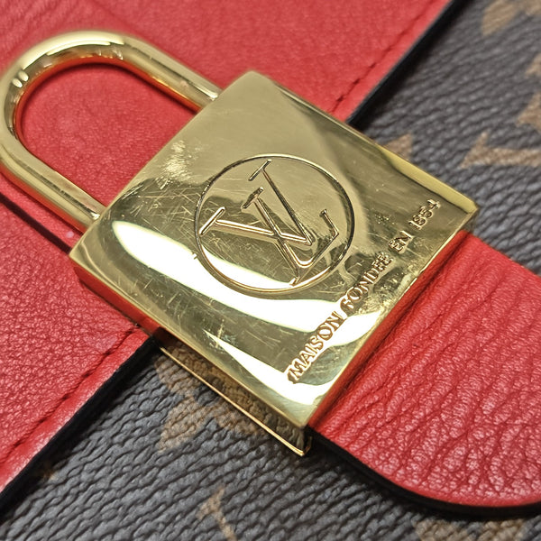 LOCKY BB Monogram Coated Canvas Red