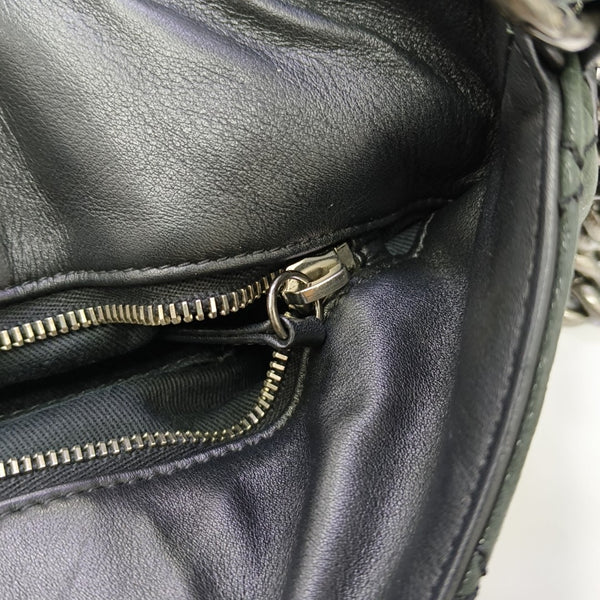 Quilted Calfskin Shoulder Bag Large Black