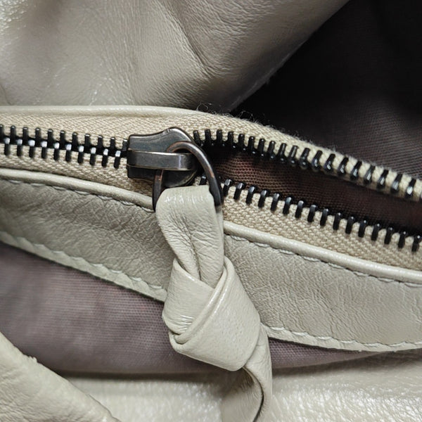 Calfskin Top Handle Bag Gray