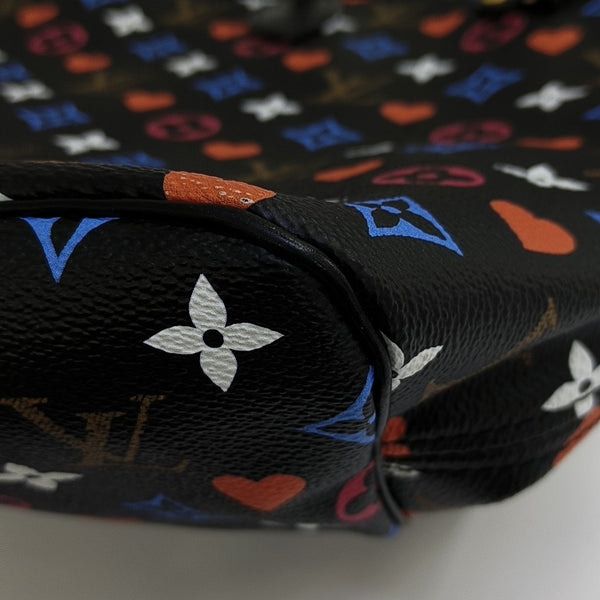 NEVERFULL MM Monogram Coated Canvas Black