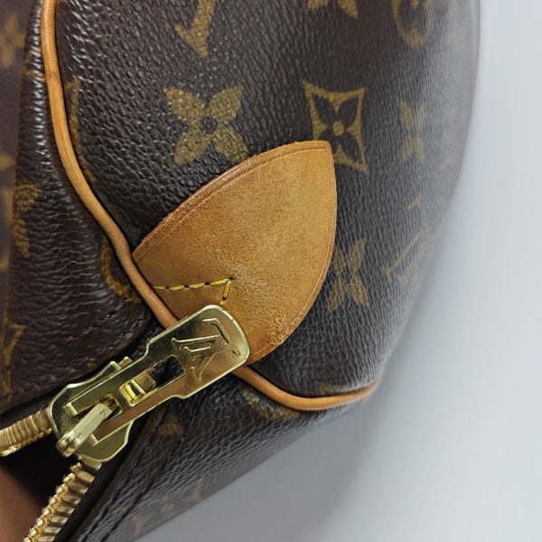 KEEPALL 45 Monogram Coated Canvas Brown