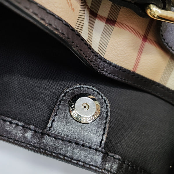Coated Canvas Tote Bag Brown