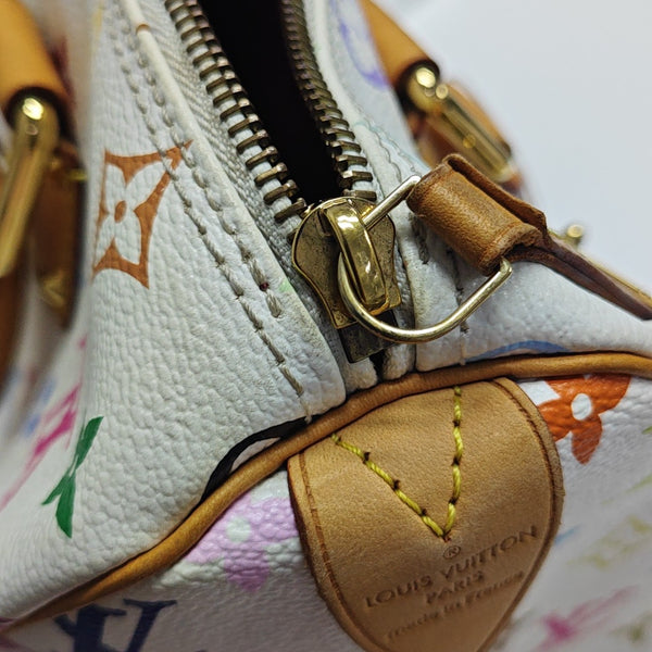 LV × TM SPEEDY 30 Monogram Coated Canvas White
