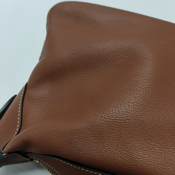Calfskin Top Handle Bag Brown