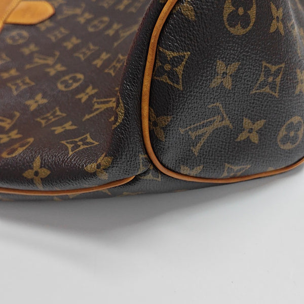 Monogram Coated Canvas Shoulder Bag Brown
