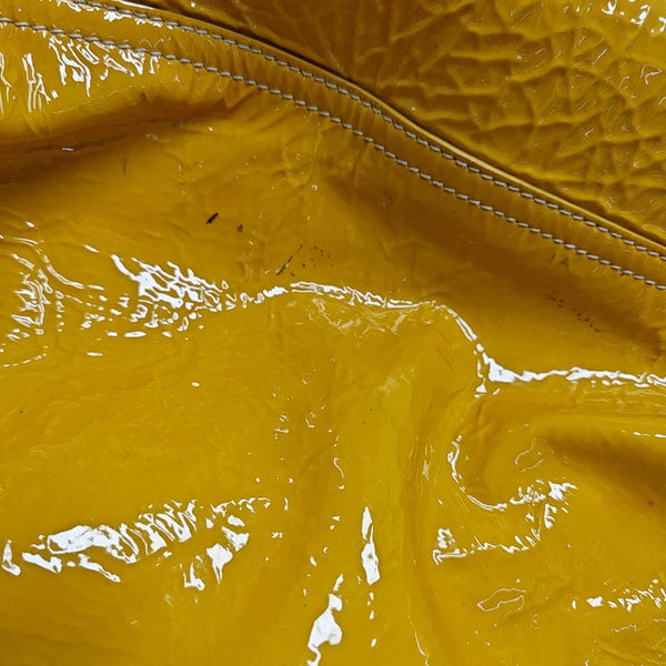 Patent Leather Shoulder Bag Yellow