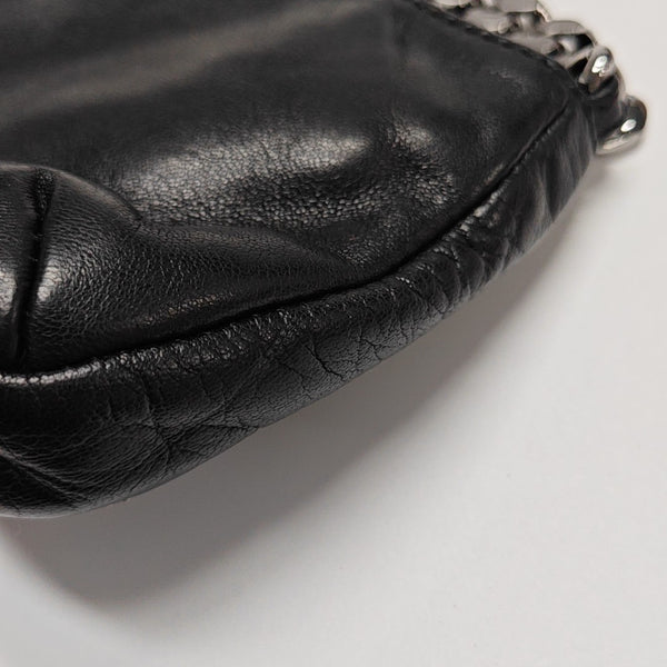 Quilted Lambskin Top Handle Bag Black