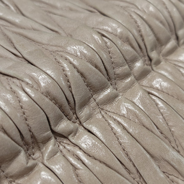 Quilted Lambskin Wallet Beige
