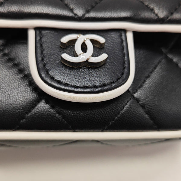 Quilted Lambskin Shoulder Bag Black